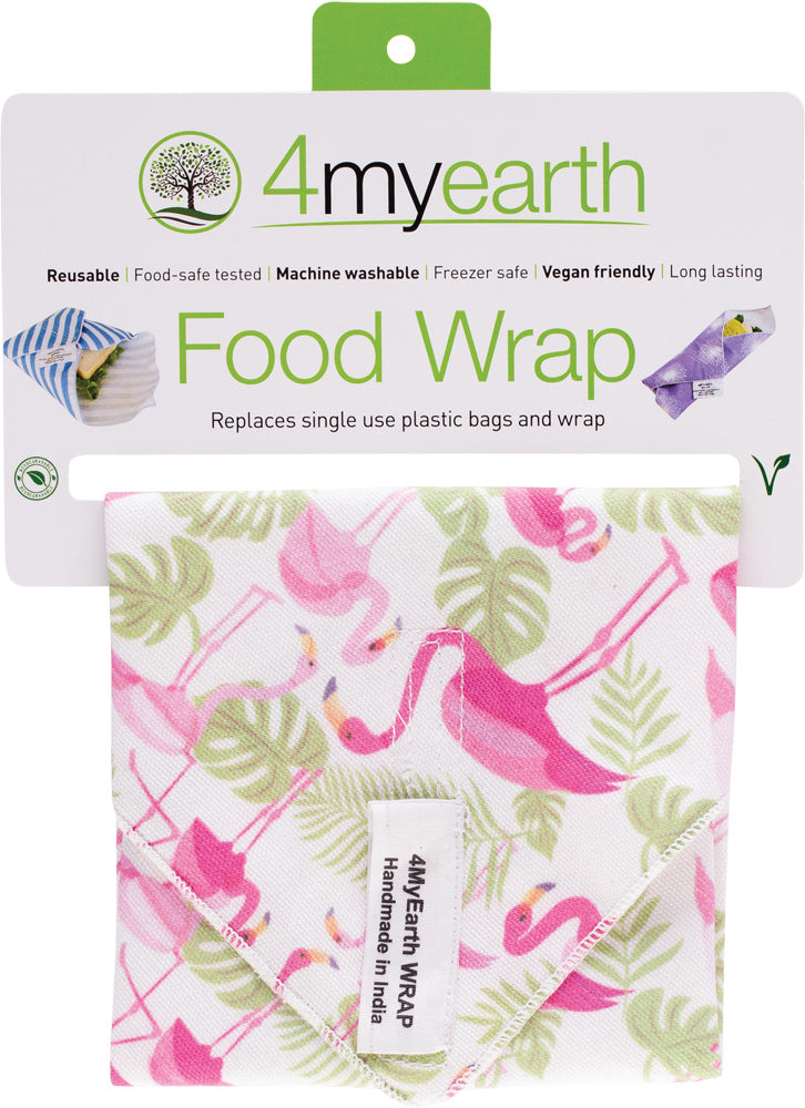 4MYEARTH Food Wrap Flamingoes - 30x30cm