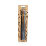The Natural Family Co. Bio Toothbrush Pirate Black & Monsoon Mist Twin Pack