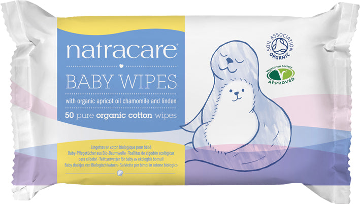 NATRACARE Baby Wipes 100% Organic Cotton