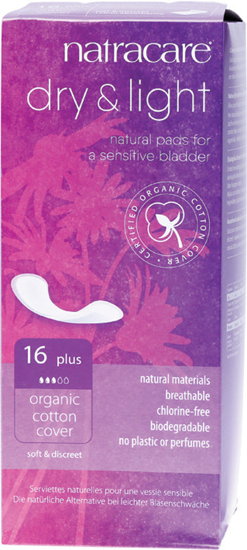 NATRACARE Incontinence Pads Dry & Light Plus