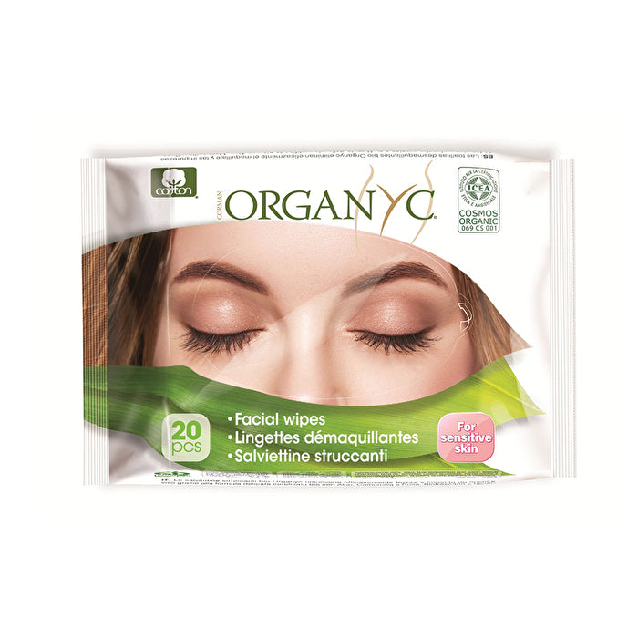 Organyc Cotton Facial Wipes (for sensitive skin) x 20 Pack