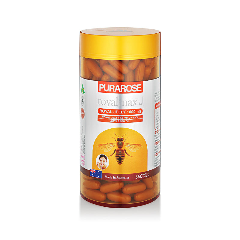 Royalmax J High Quality Royal Jelly 1000mg 360c
(royal jelly & soyabeen oil)
