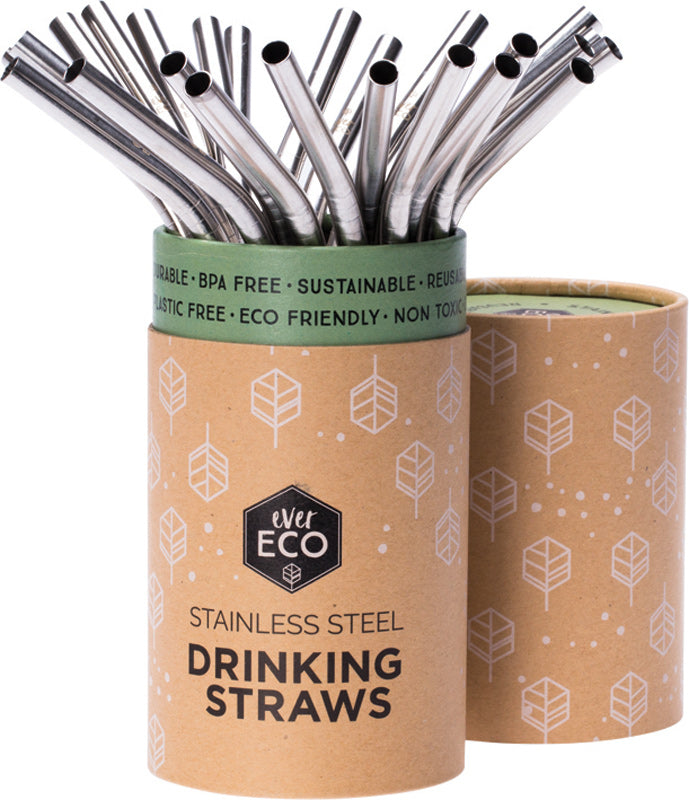 EVER ECO Stainless Steel Straws - Bent Counter Display