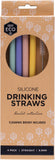 EVER ECO Silicone Drinking Straws - Straight Includes Cleaning Brush