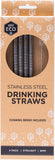 EVER ECO Stainless Steel Straws - Straight Includes Cleaning Brush