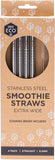 EVER ECO Stainless Steel Straws - Straight Smoothie Straws (Extra Wide)