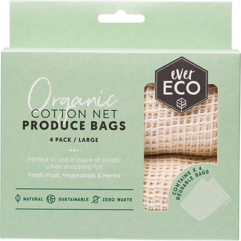 EVER ECO Reusable Produce Bags Organic Cotton Net