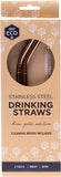 EVER ECO Stainless Steel Straws - Bent Rose Gold + Cleaning Brush