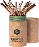 EVER ECO Stainless Steel Straws - Bent Counter Display - Rose Gold