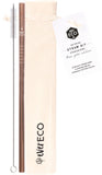 EVER ECO Stainless Steel Straw - Straight Rose Gold + Cleaning Brush