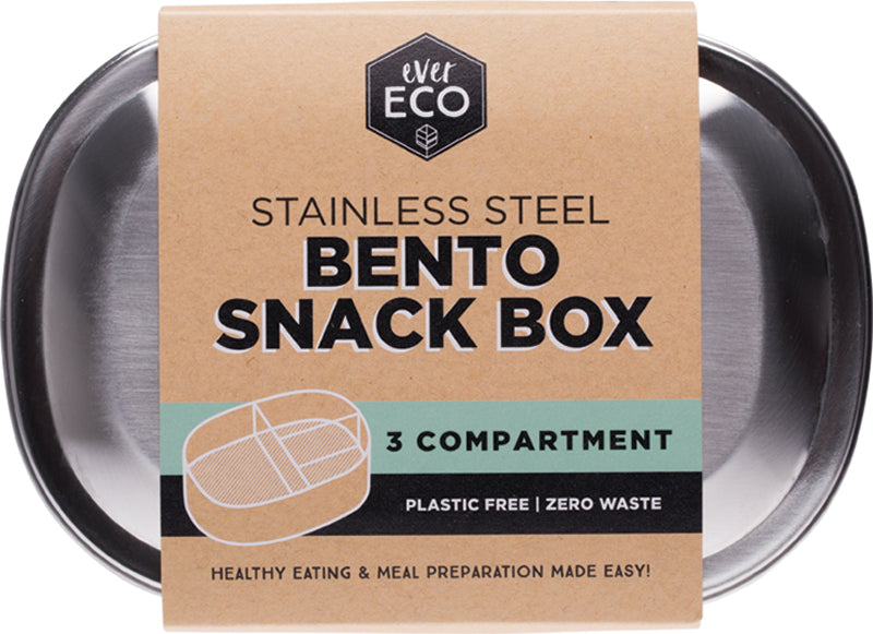 EVER ECO Stainless Steel Bento Snack Box 3 Compartments