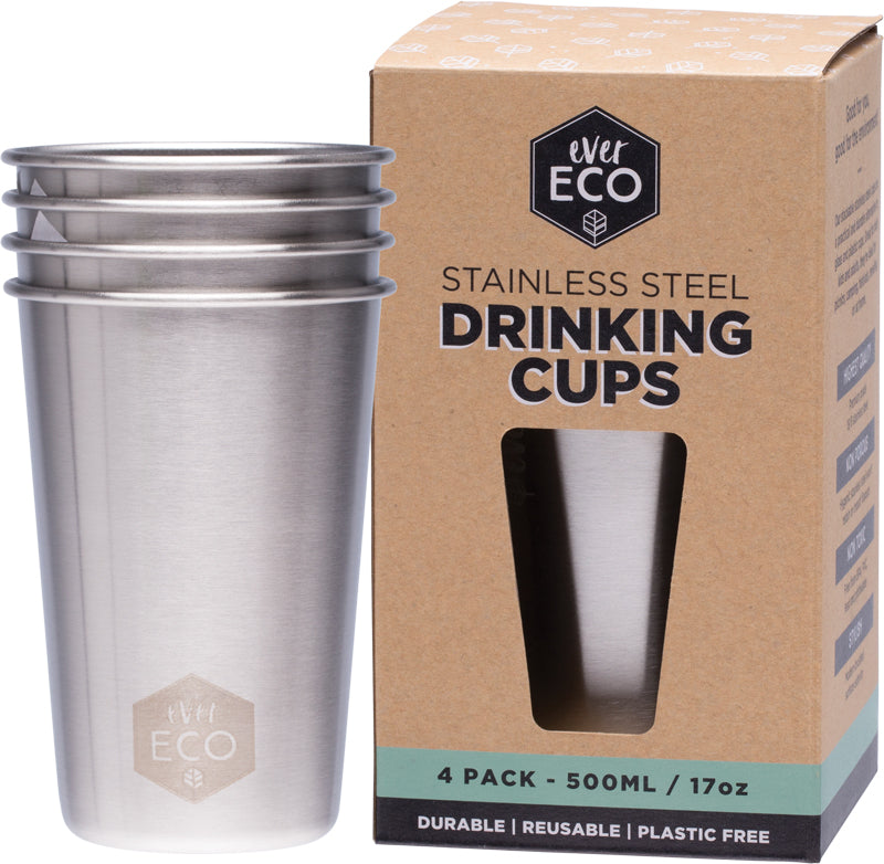 EVER ECO Stainless Steel Drinking Cups 4 pack