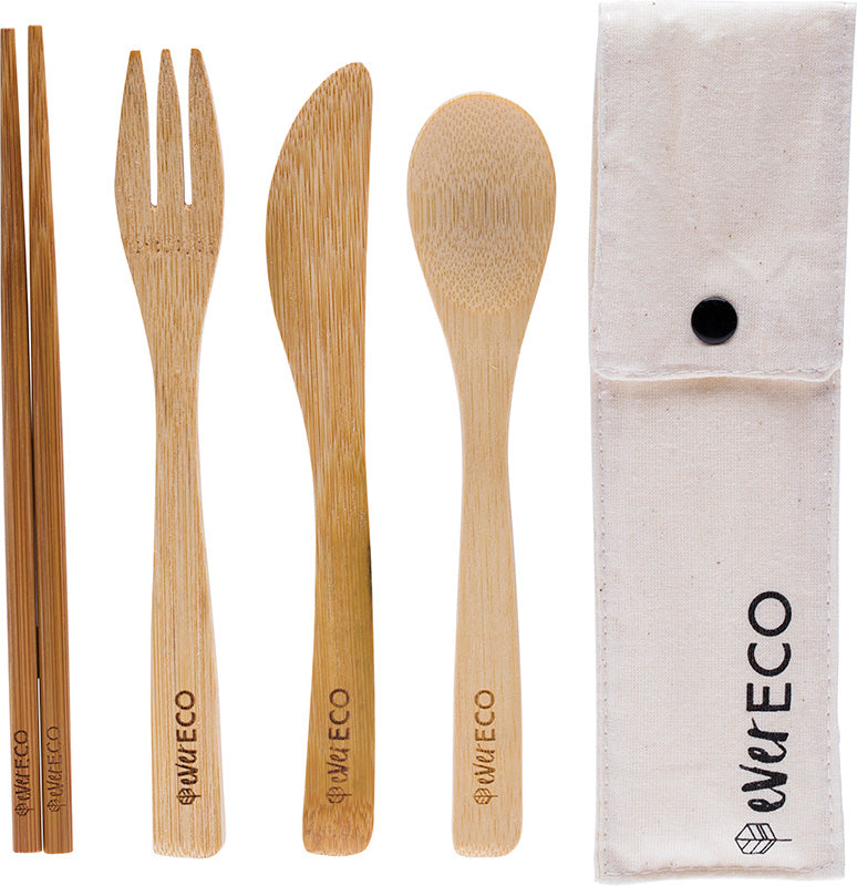 EVER ECO Bamboo Cutlery Set With Chopsticks