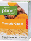 PLANET ORGANIC Herbal Tea Bags Turmeric Ginger