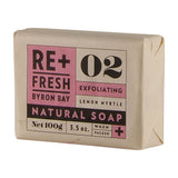 Re+Fresh Byron Bay Lemon Myrtle Natural Soap Exfoliating 100g
