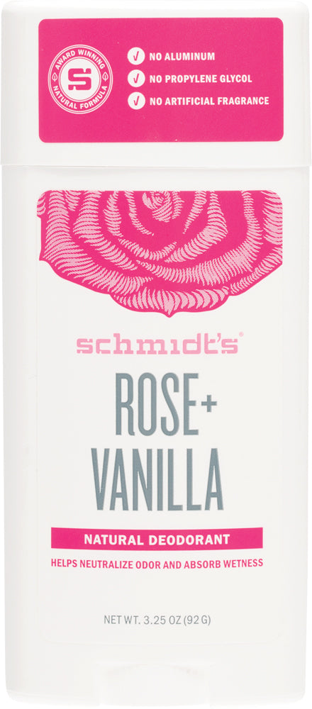 SCHMIDT'S Deodorant Stick Rose & Vanilla