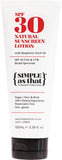 SIMPLE AS THAT Natural Sunscreen Lotion SPF 30 UVA & UVB Broad Spectrum