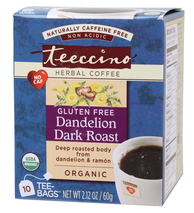 TEECCINO Herbal Coffee Bags Dandelion Dark Roast