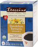 TEECCINO Chicory Herbal Tea Bags Dandelion Turmeric