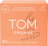 TOM ORGANIC Panty Liners (Wrapped) Ultra Thin Liners for Everyday