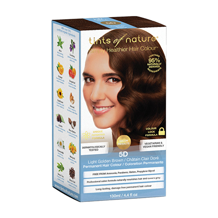 Tints of Nature Permanent Hair Colour Light Golden Brown 5D