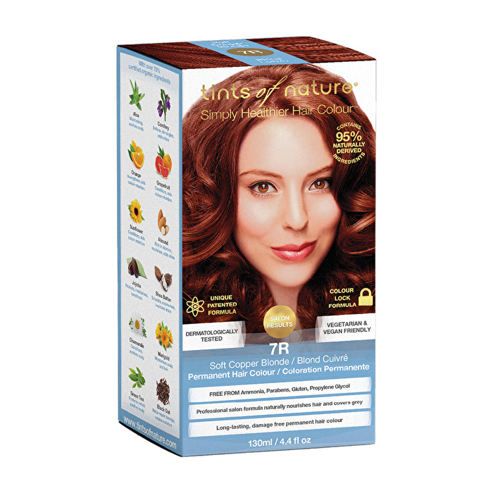 Tints of Nature Permanent Hair Colour Soft Copper Blonde 7R