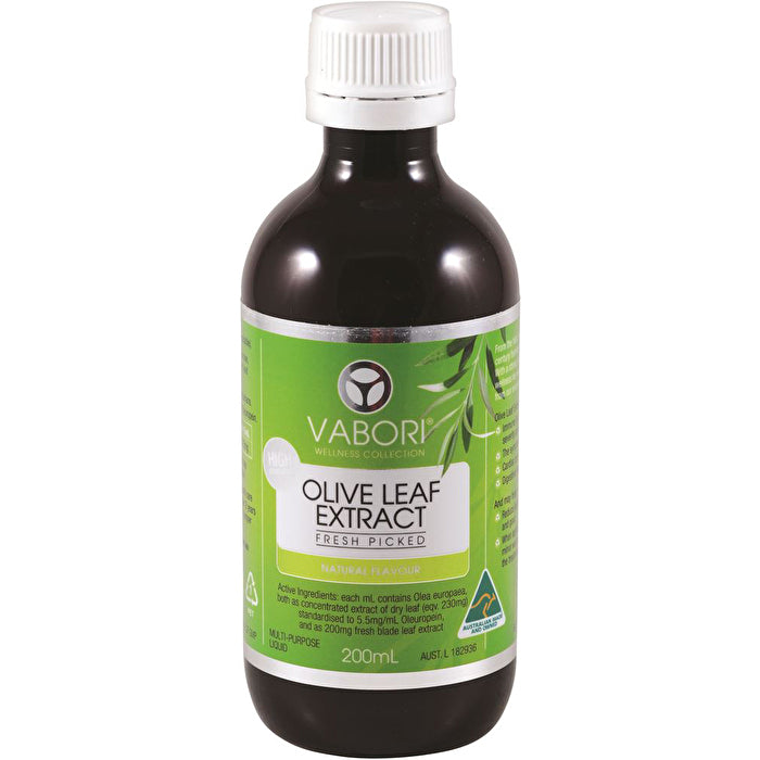 Vabori Olive Leaf Extract (Fresh Picked) Natural 200ml