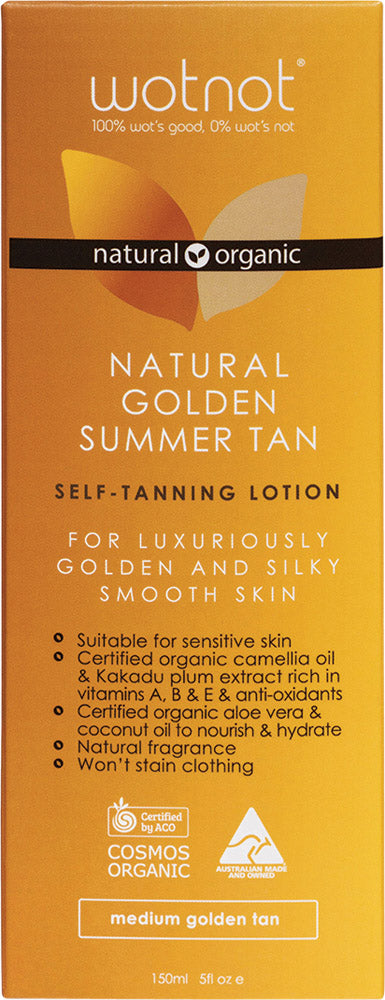 WOTNOT Natural Self-Tan Lotion Medium Golden Tan